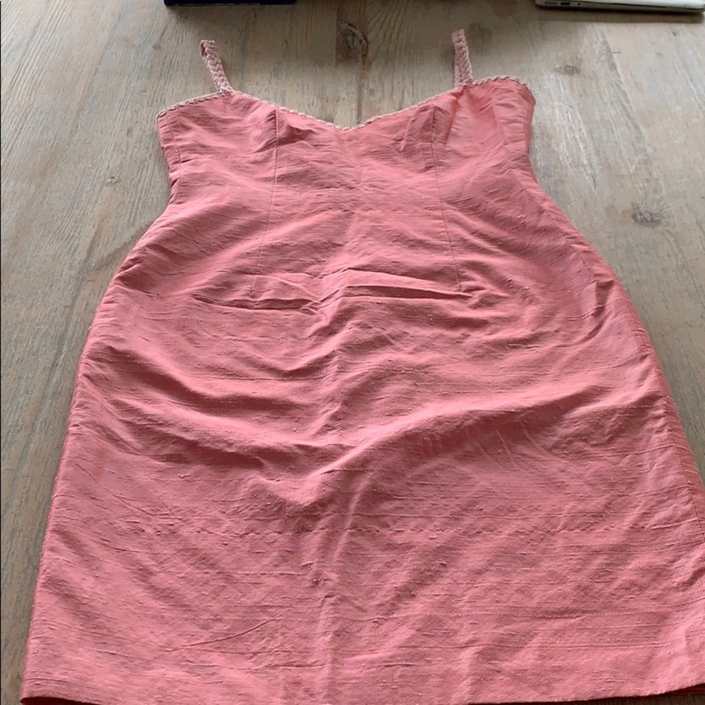 Laundry by Shelli Segal silk/crochet vintage dress